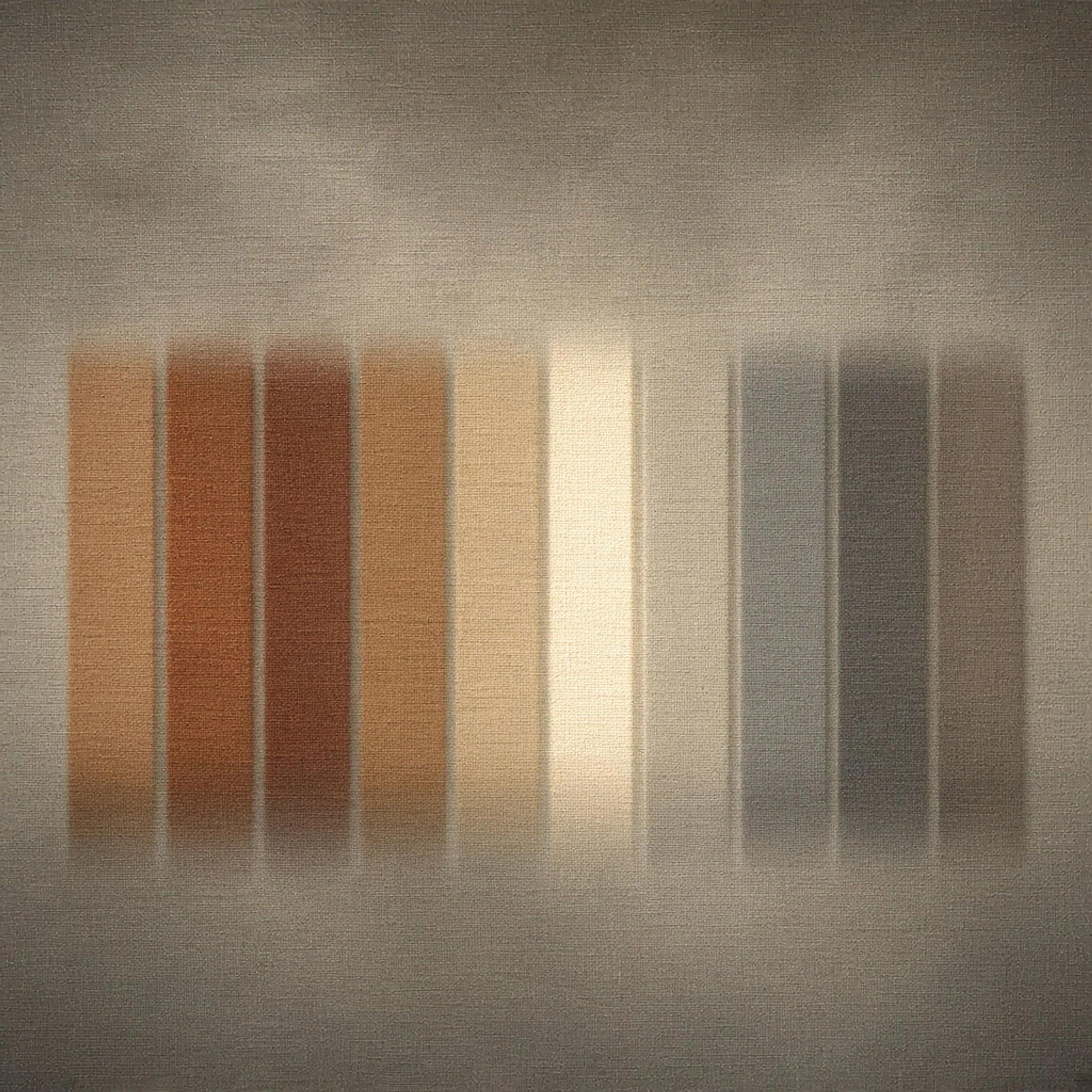 Abstract cover art: ten narrow cream and rust fields of light sharing one structure at different densities, comparing verbatim analysis platforms.