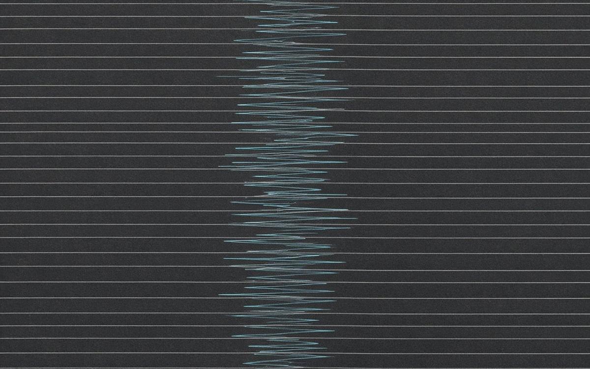 Abstract cover art: near-black contour lines in perfect registration with one narrow zone of drift being pulled back into alignment, as coding stays consistent.