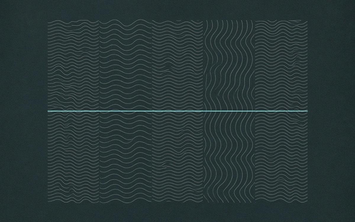 Abstract cover art: five dark teal contour fields at different line spacings, crossed by one pale cyan benchmark line, comparing open-end coding alternatives.