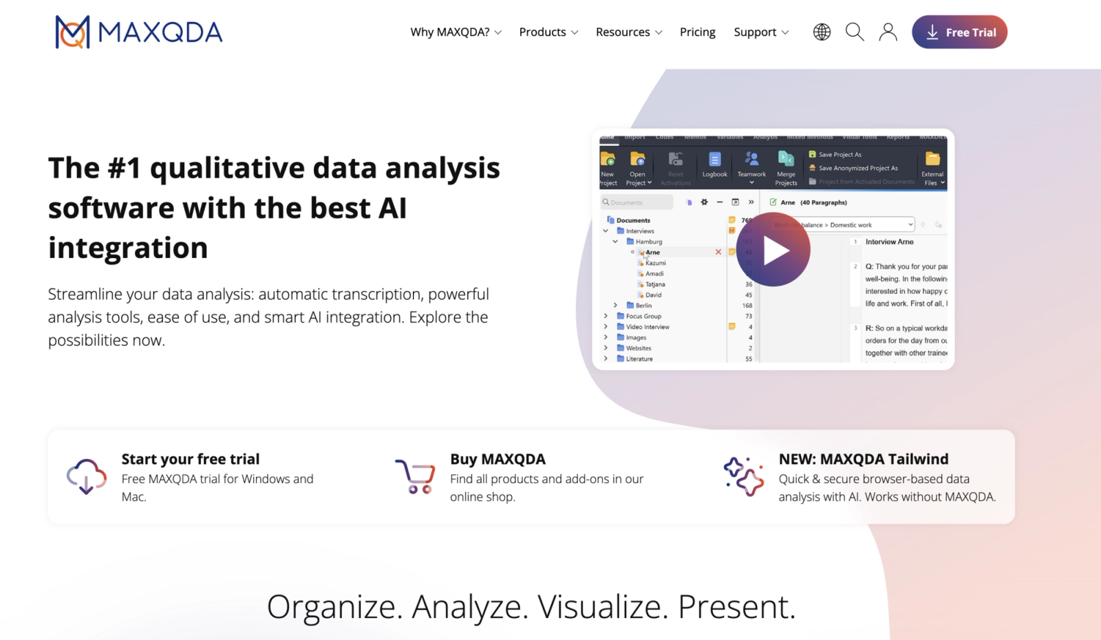 Maxqda homepage