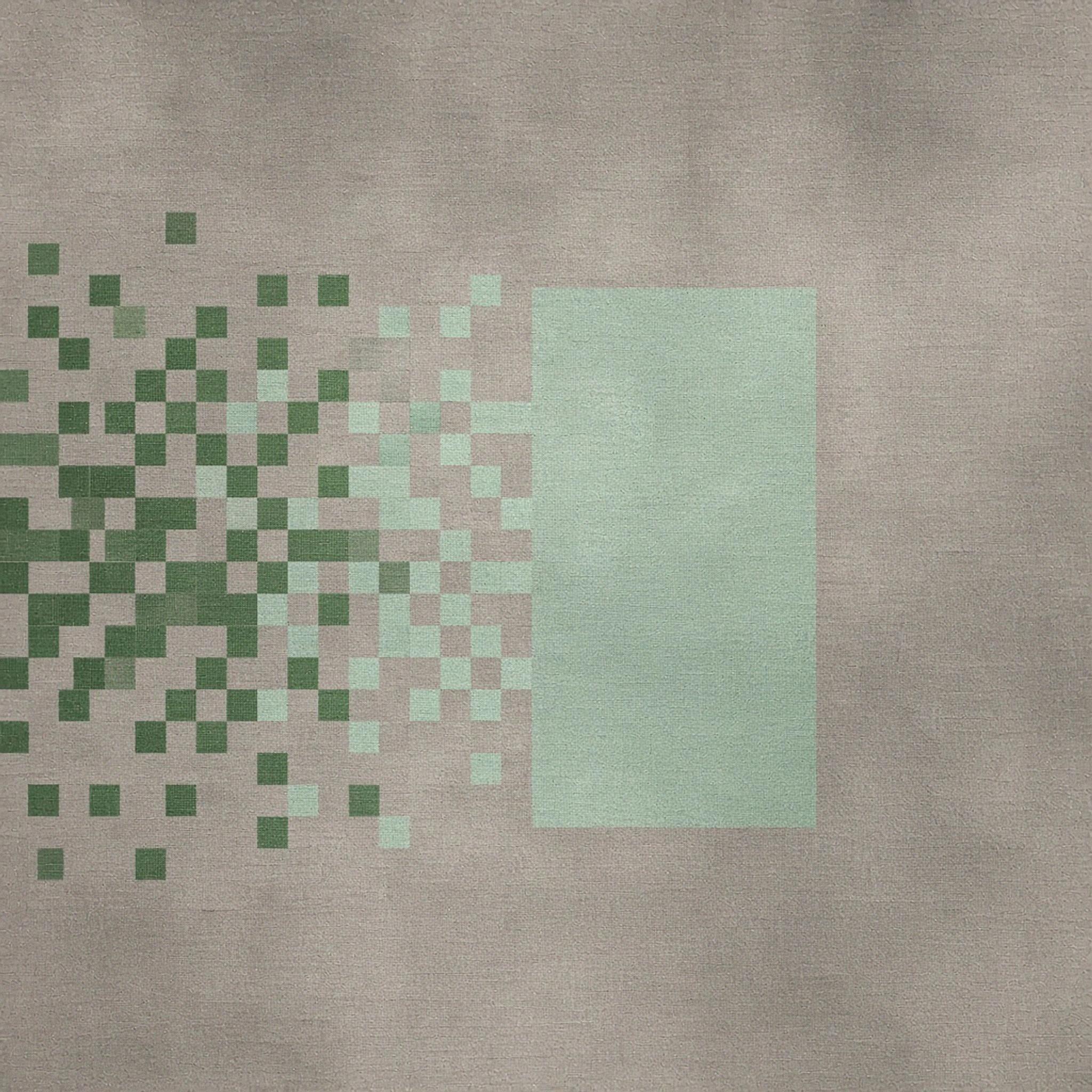 Abstract cover art: a dense field of forest-green cells resolving rightward into one clean slide-shaped rectangle, as coded open-ends become a deliverable.