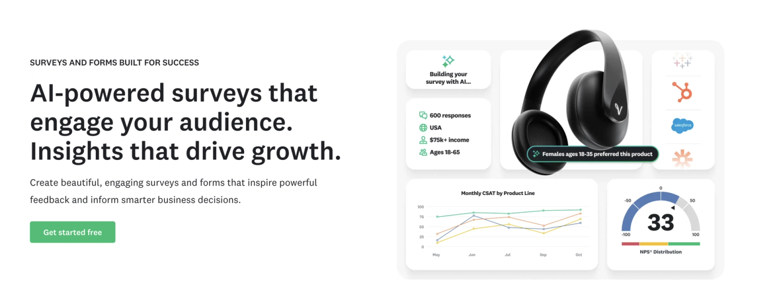 Survey Monkey homepage
