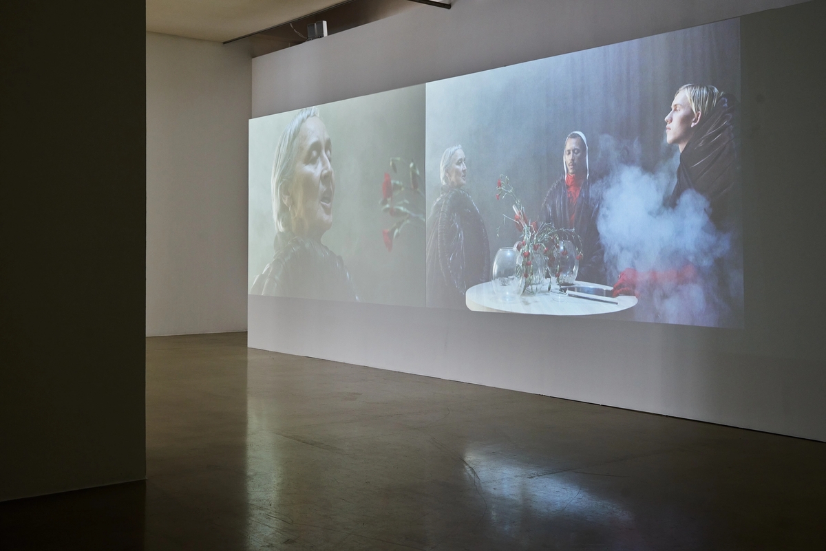 Mouthless Part II, 2021 Three-channel video installation, 23:08 min