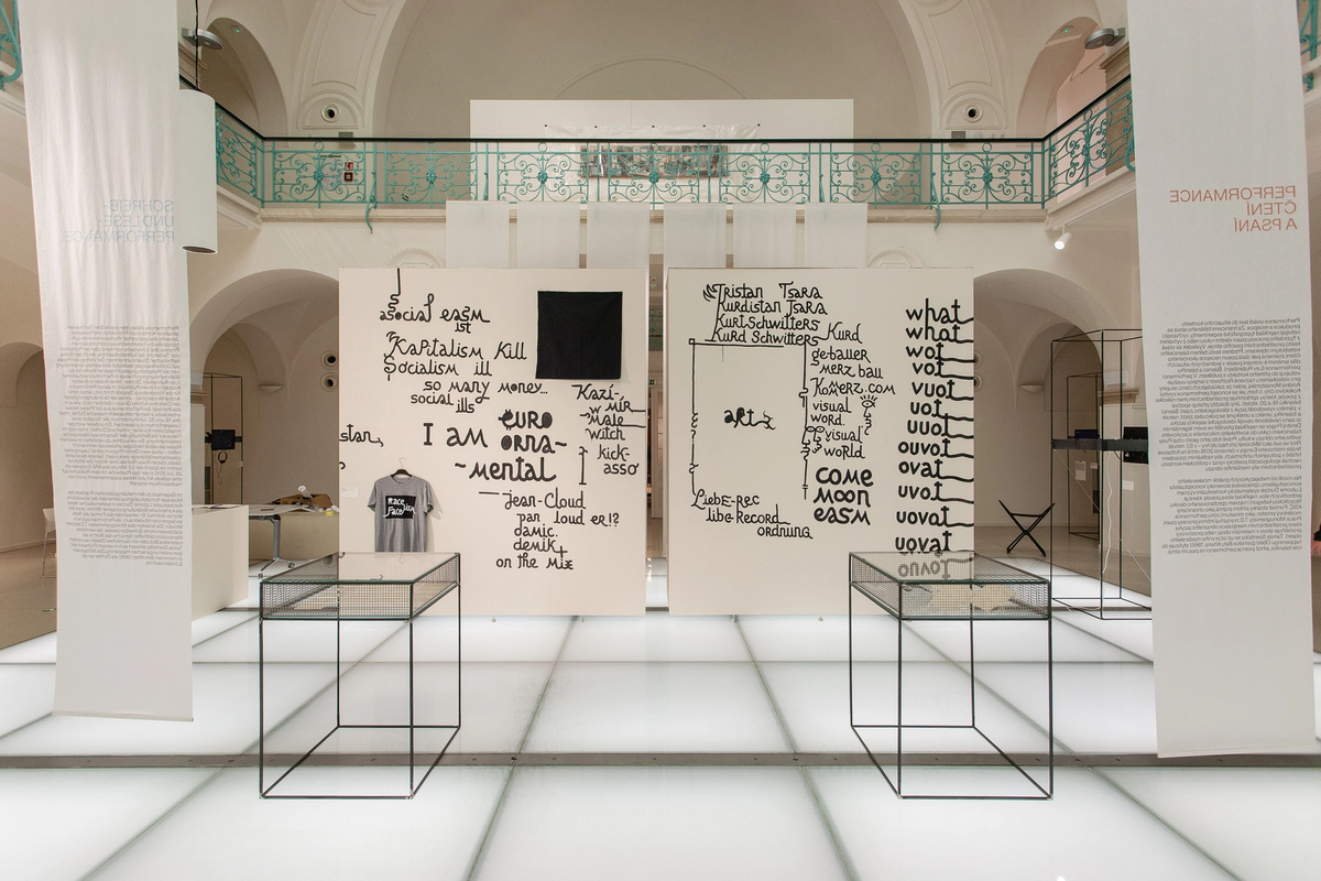 Poezie & Performance, 17. 12. 2020 – 2. 5. 2021, Místo konání. Curated by Tomáš Glanc, Sabine Hänsgen, Pavel Novotný. (exhibition view)