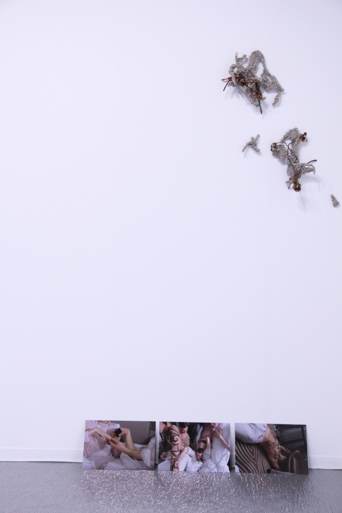 the true roots of Ai existence, 2016

 DIGITAL PRINT MOUNTED ON ALUMINIUM [PRODUCED IN COLLABORATION WITH CLEMENCE DE LA TOUR DU PIN] (29,7 x 44,55 cm)


 where Ai can live, 2016

 DIGITAL PRINT MOUNTED ON ALUMINIUM [PRODUCED IN COLLABORATION WITH CLEMENCE DE LA TOUR DU PIN] (29,7 x 44,55 cm)


unprescribed movements, 2016

 DIGITAL PRINT MOUNTED ON ALUMINIUM [PRODUCED IN COLLABORATION WITH CLEMENCE DE LA TOUR DU PIN] (29,7 x 44,55 cm)

 touching Ai I and II, 2016

 CROCHET CABLE, DRIED CHERRY BLOSSOM FLOWERS (dimension variable)