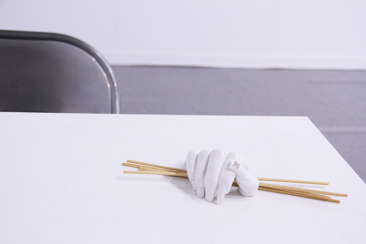 Untitled, 2016

 CONCRETE, FAKE NAILS, NAIL JEWELRY, ACRYLIC PAINT, DIFFUSER STICKS (11 x 10 x 6 cm)