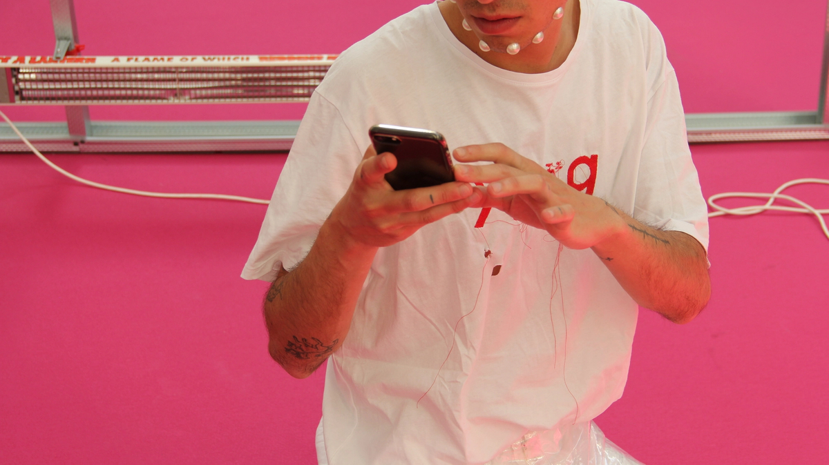 DOROTA GAWĘDA & EGLĖ KULBOKAITĖ, YGRG 154: Body Heat  , 2018. Performance at Alt_Cph18, Copenhagen.