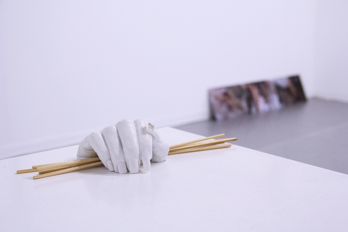 Untitled, 2016

 CONCRETE, FAKE NAILS, NAIL JEWELRY, ACRYLIC PAINT, DIFFUSER STICKS (11 x 10 x 6 cm)