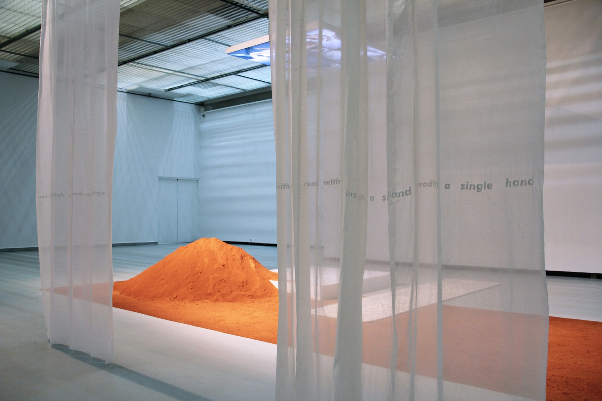 YGRG 14X: reading with a single hand, 2017 [installation view]