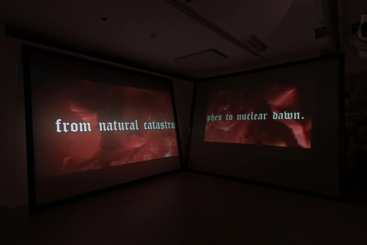 YOUNG GIRL READING GROUP 136, 2017
Two-channel video. 
The film documents YOUNG GIRL READING GROUP 136 that took place at AGATHA VALKYRIE ICE: FREEPORTS, Who Are You? exhibition, S.A.L.T.S, Basel, Switzerland on 15.01.2017 with Mohamed Almusibli, Dorota Gawęda, Deborah Holman, Eglė Kulbokaitė, Aaron Ritschard (performance) and Fritz Marlon Schiffers (camera and editing), DETENTE (sound).
Photos: Arnas Anskaitis