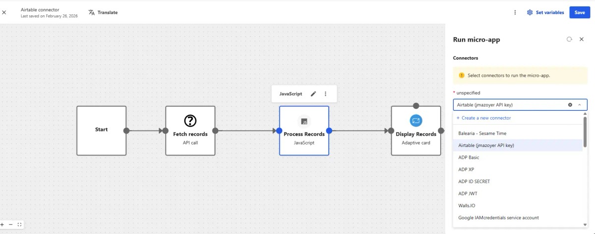Build micro-apps without code