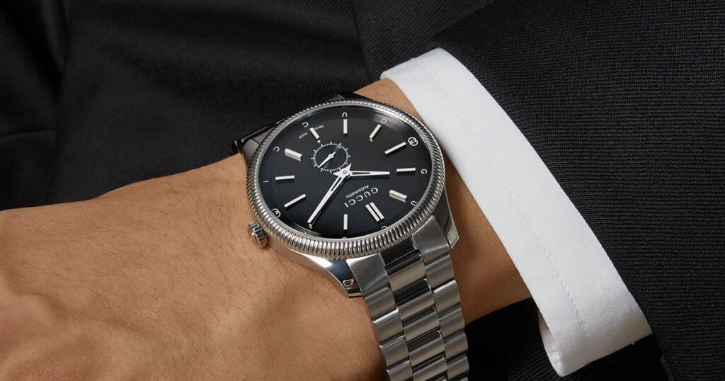 Gucci G-Timeless luxury watch with fashion-forward design and elegant bold styling