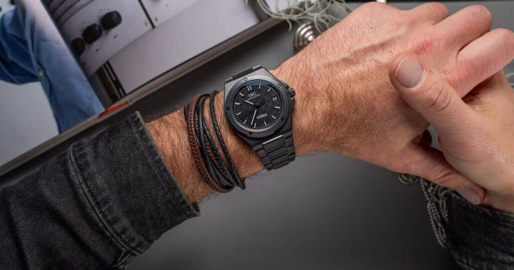 IWC Ingenieur Automatic 42 luxury watch in black ceramic with matte finish