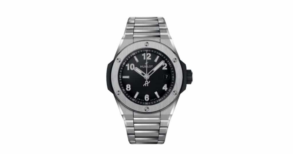 Hublot Big Bang chronograph luxury watch with stopwatch functionality and modern sporty design