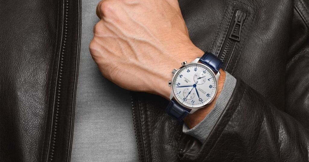 IWC Portugieser Chronograph luxury watch with elegant dial and Arabic numerals