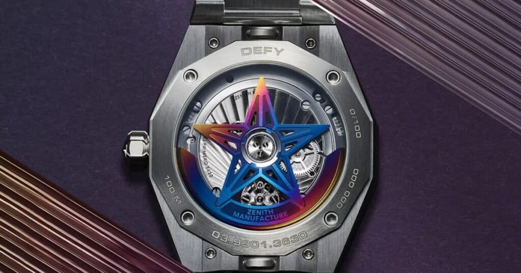 Zenith x Felipe Pantone collaboration kinetic art luxury watch close-up detail