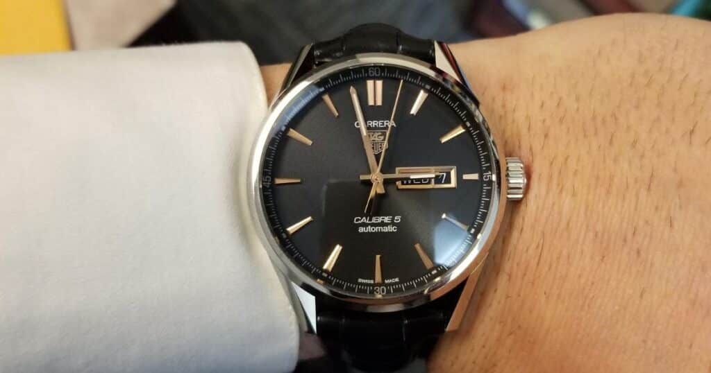 TAG Heuer Carrera Day-Date 41mm luxury watch with 80-hour power reserve movement