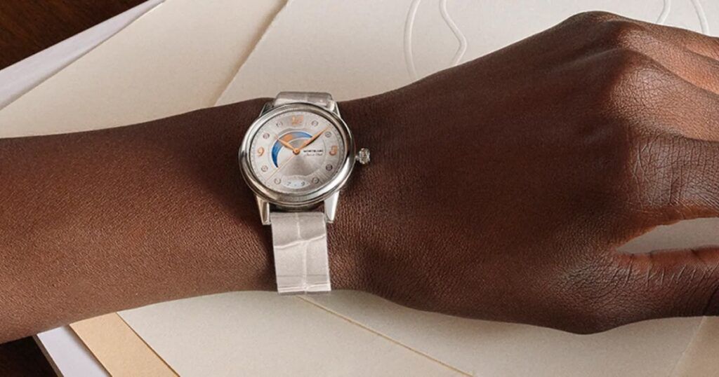 Montblanc Star Legacy collection timepiece with classic Swiss design elements