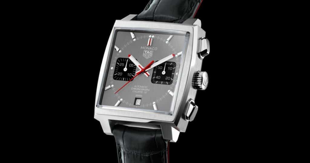 TAG Heuer Monaco Calibre 12 Final Edition with anthracite dial and red accents