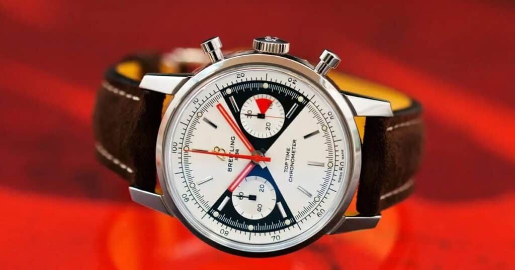 Breitling Top Time chronograph watch featured in classic James Bond movie