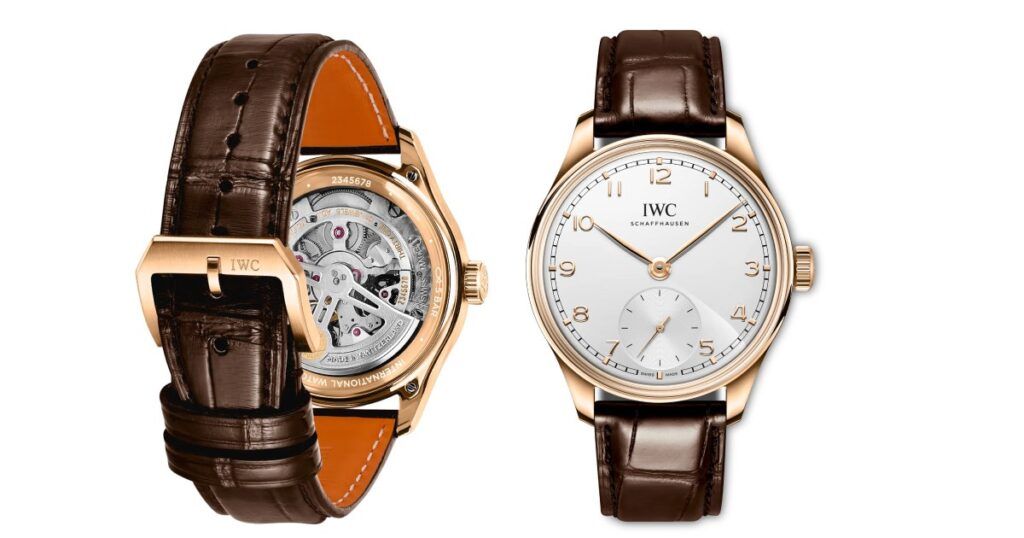 IWC watch collections display showing luxury timepiece styles and designs