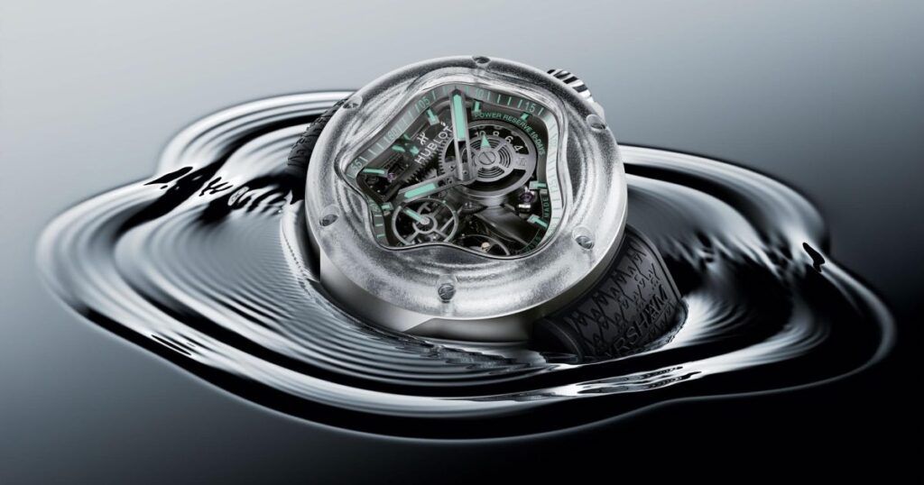 Hublot MP-17 Splash design featuring water droplet sculpture-inspired case and movement
