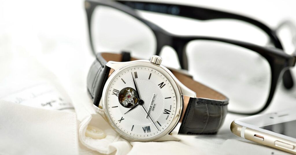 Frederique Constant Automatic Heart Beat watch with mother-of-pearl dial