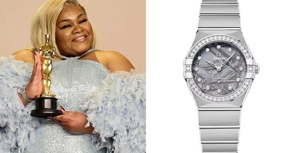 Omega luxury watches at music industry red carpet events - celebrity timepieces