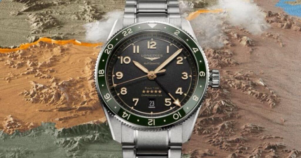 Longines Spirit Zulu Time luxury adventure watch with 100m water resistance