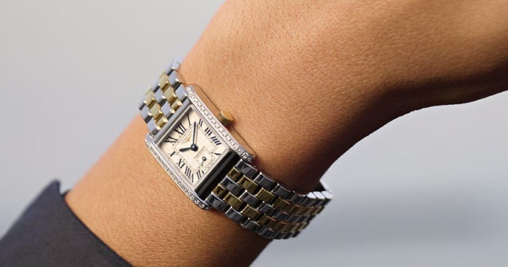 Art Deco rectangular women's watches showcasing elegant geometric design and luxury style