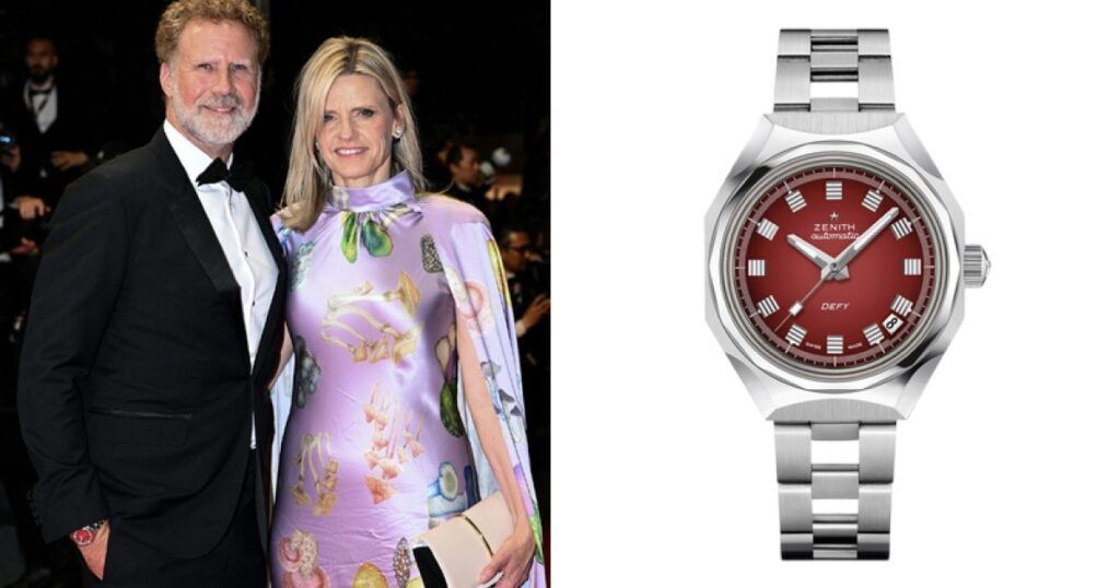 Will Ferrell wearing Zenith luxury watch - celebrity timepiece endorsement