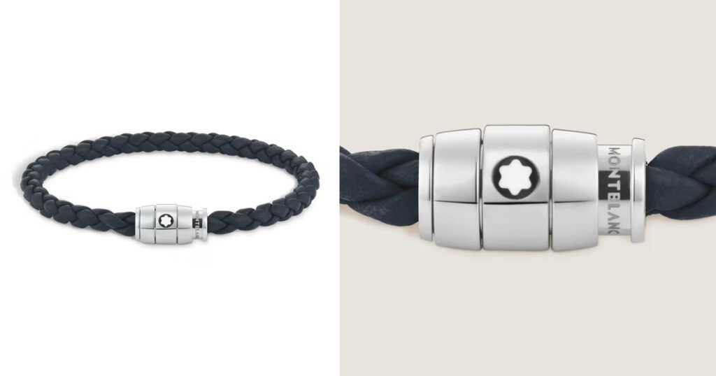 Montblanc luxury bracelets in leather and precious metals for men