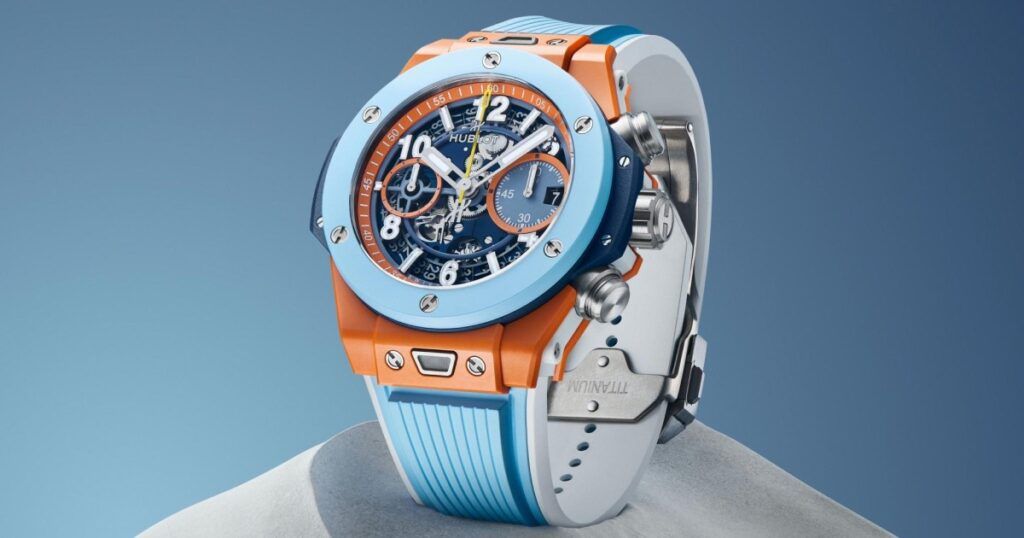 Hublot Big Bang Unico Summer limited edition luxury watch with vibrant ceramic case