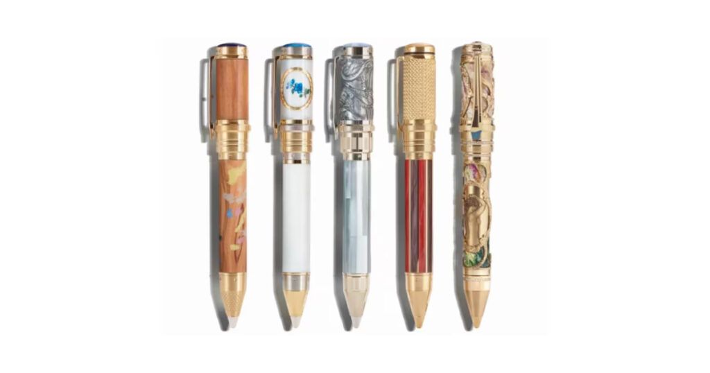 Montblanc Meisterstück luxury fountain pen collection displaying classic fine writing instruments