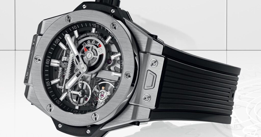 Hublot Big Bang MECA-10 Titanium 42mm luxury watch with skeletonized dial