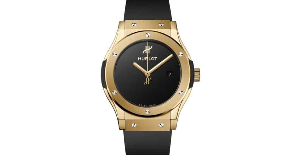 Hublot luxury watch on wrist displaying elegant design and status symbol craftsmanship