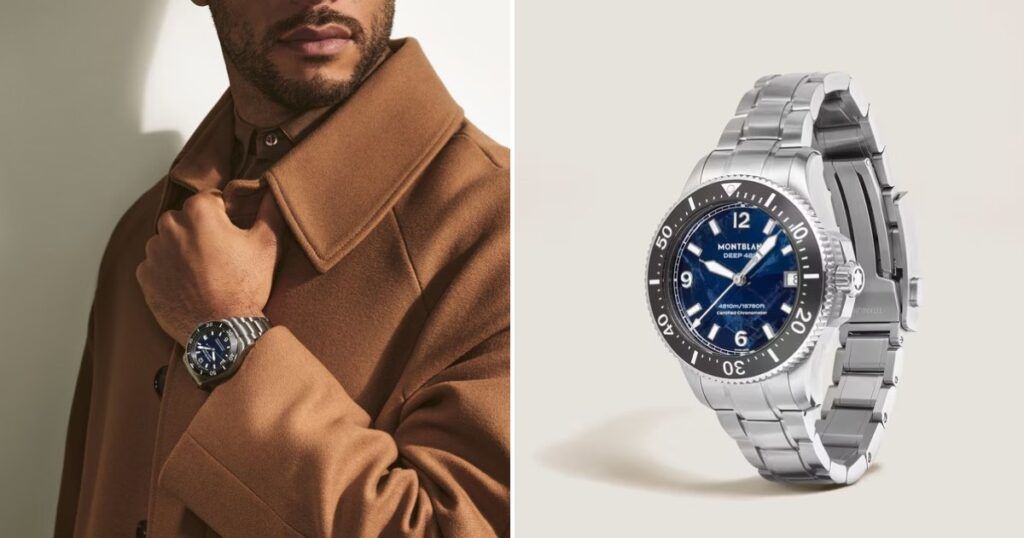 Montblanc Iced Sea 41mm stainless steel case and movement details for luxury diving watch