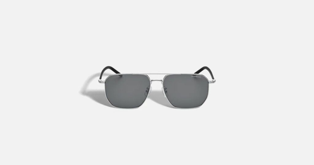 Montblanc luxury eyewear collection with signature snowcap emblem details