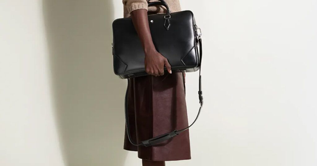 Montblanc luxury leather briefcase and travel accessories for everyday elegance