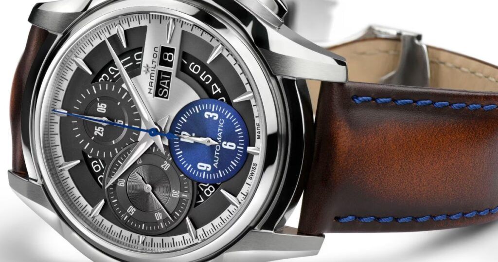 Hamilton H-41 automatic chronograph movement powering Face 2 Face III watch