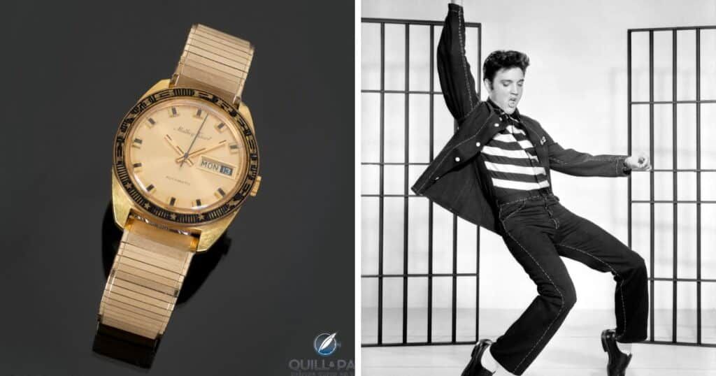 Elvis Presley wearing luxury Tissot watch - celebrity endorsement