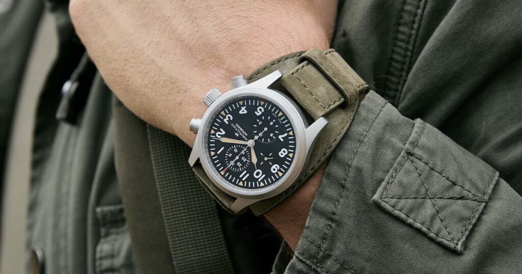 Hamilton Khaki Field Automatic Chronograph men's luxury watch with stainless steel case