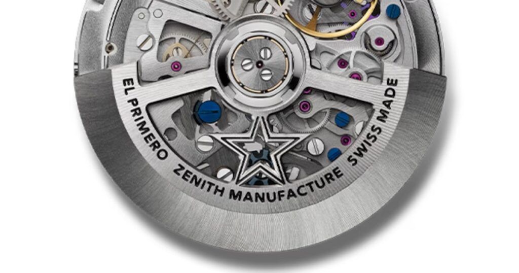 Zenith El Primero automatic chronograph movement showcasing revolutionary watchmaking technology