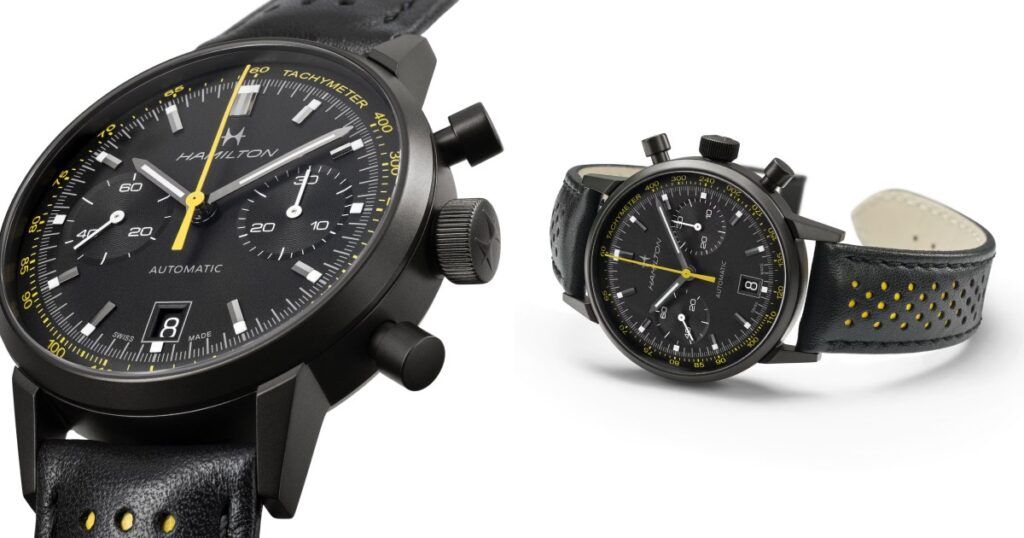 Hamilton Intra-Matic Auto Chrono H-31 calibre automatic chronograph movement close-up detail