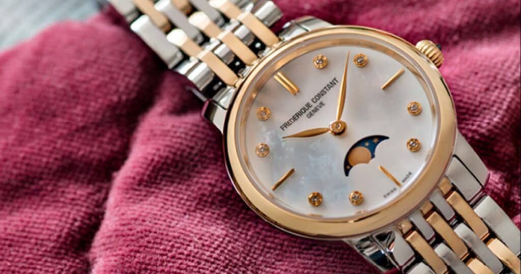 Chic Two-Tone Dress Watch: Frédérique Constant Slimline