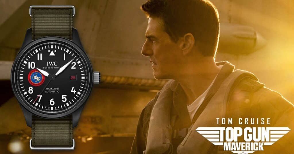 IWC Pilot's Watch luxury timepiece featured in Top Gun with Tom Cruise as Maverick