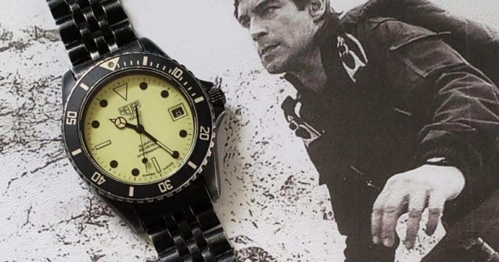 Tag Heuer Monaco luxury square watch from James Bond film collection