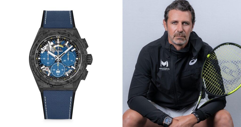 Patrick Mouratoglou with Zenith watch - tennis coach luxury accessory