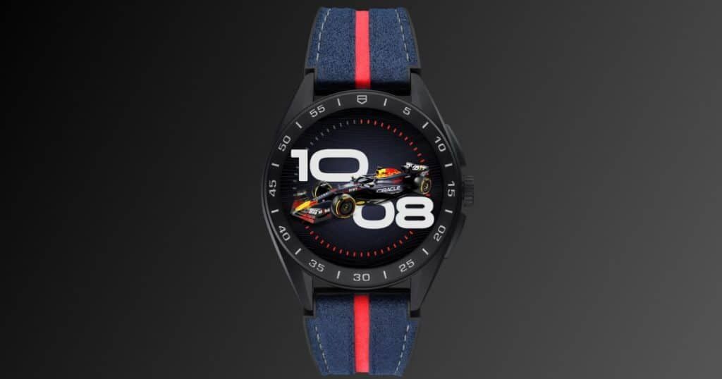 TAG Heuer Connected Calibre E4 Oracle Red Bull Racing Edition luxury smartwatch display