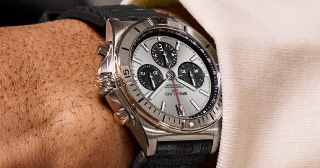 Breitling Chronomat B01 42 luxury chronograph watch with versatile design
